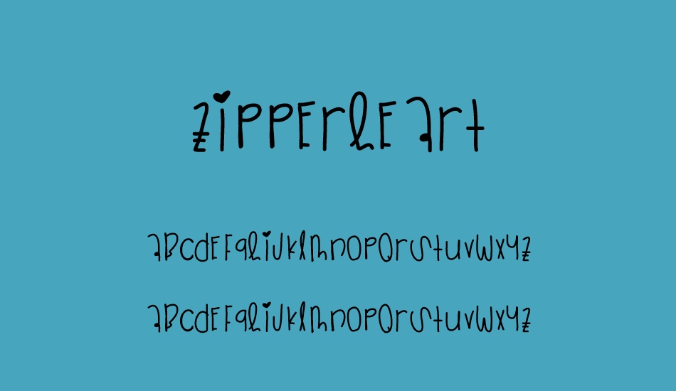 zipperheart font