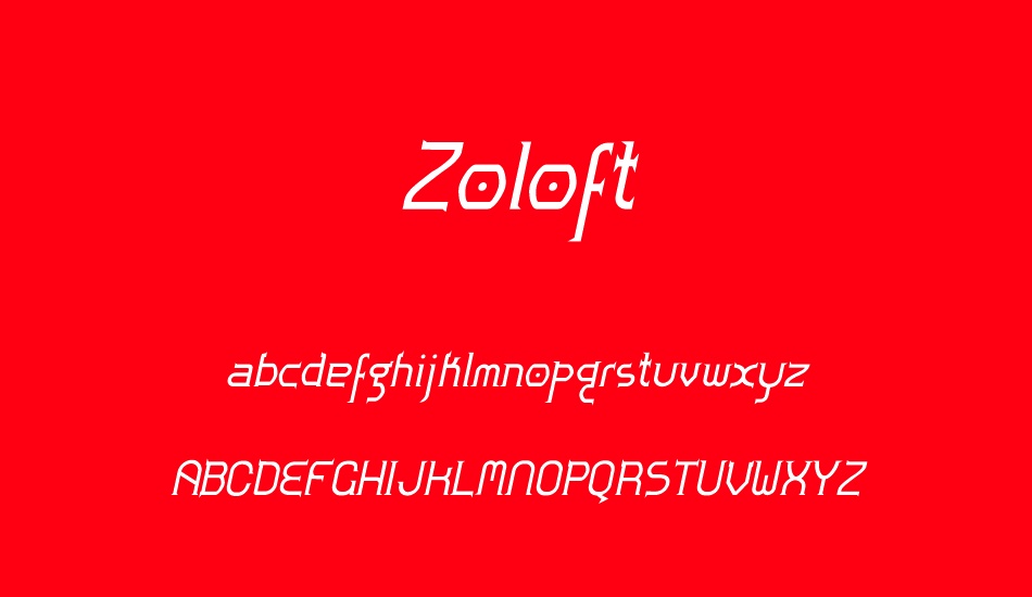 zoloft font