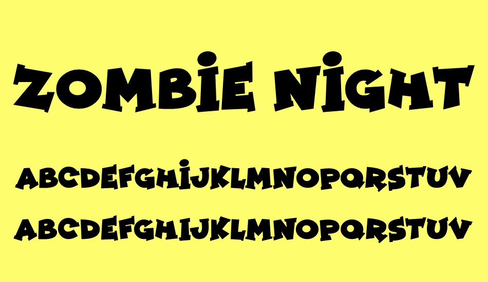 zombie-night font