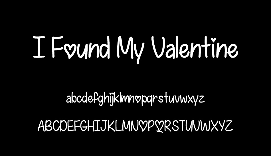 I Found My Valentine font