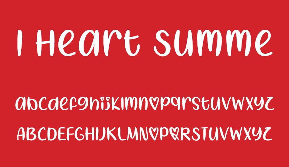 I Heart Summer font