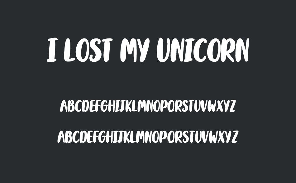 I lost my Unicorn font