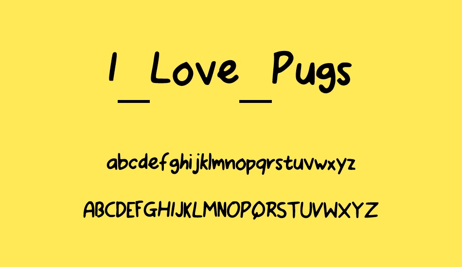 I_Love_Pugs font