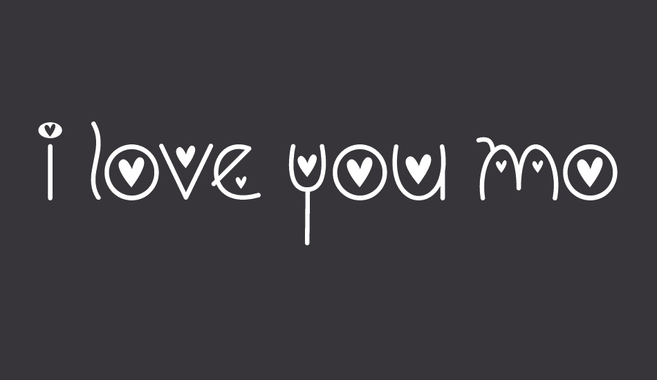 I Love You Monkey (Hearted) font big