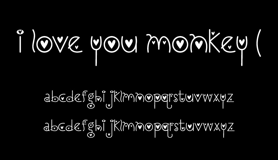 I Love You Monkey (Hearted) font