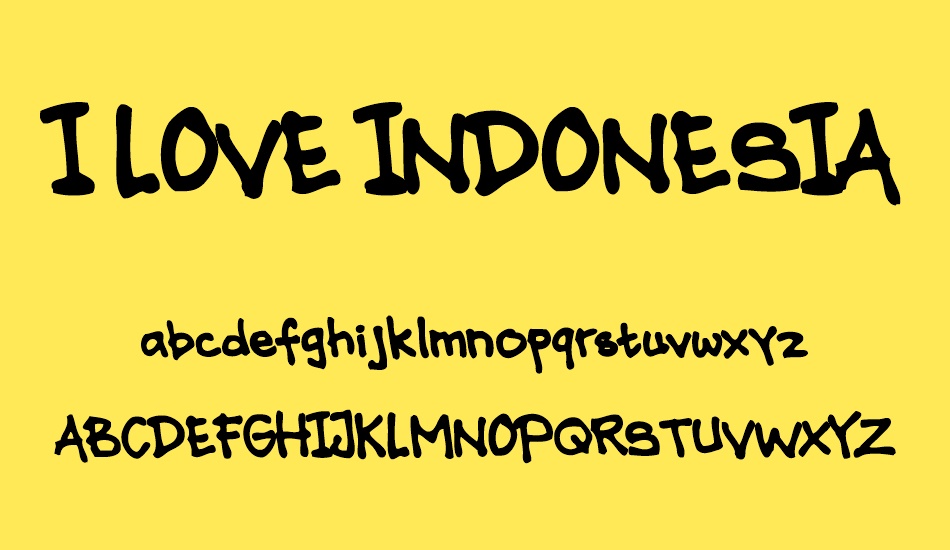 I LOVE INDONESIA font