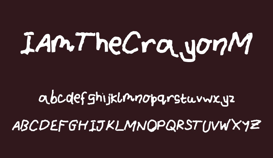 IAmTheCrayonMaster font