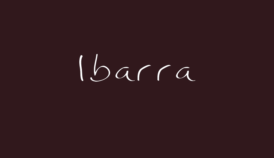 Ibarra font big