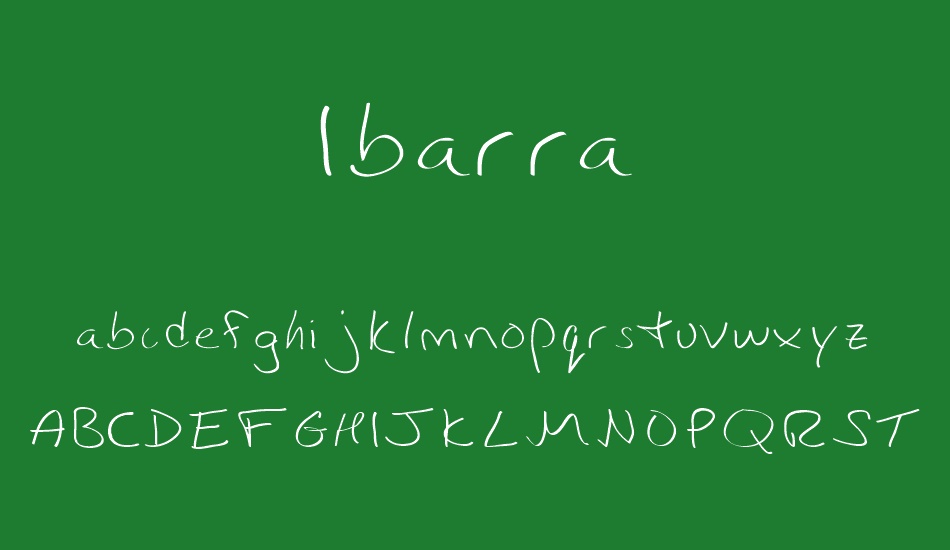 Ibarra font