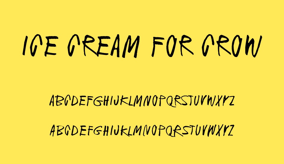 Ice cream for crow font