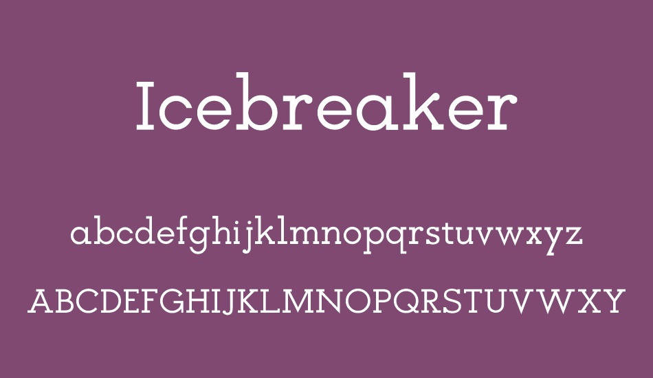 Icebreaker font