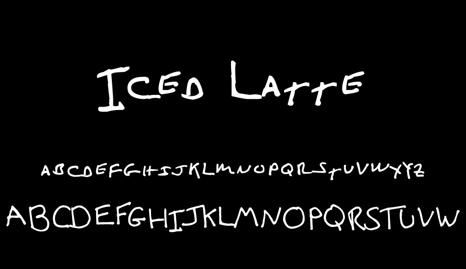 Iced Latte font