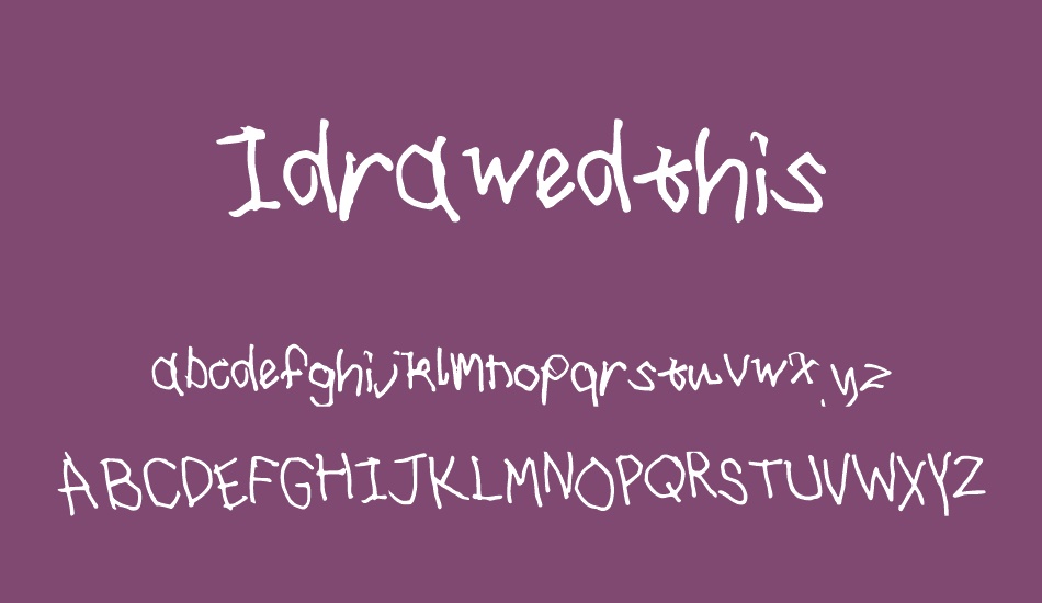 Idrawedthis font