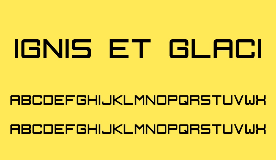 Ignis et Glacies Sharp font