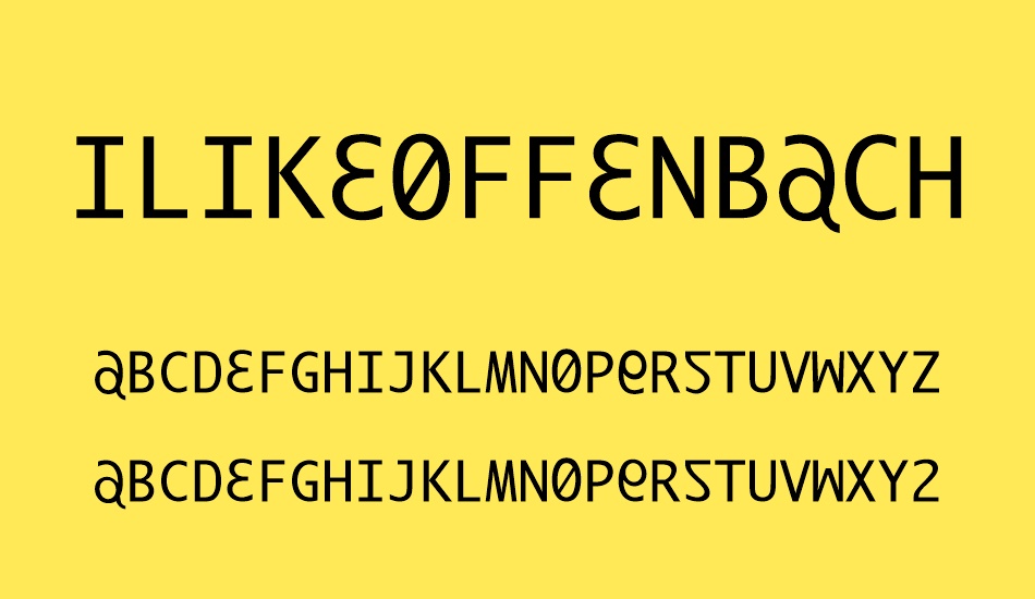 ILikeOffenbach font