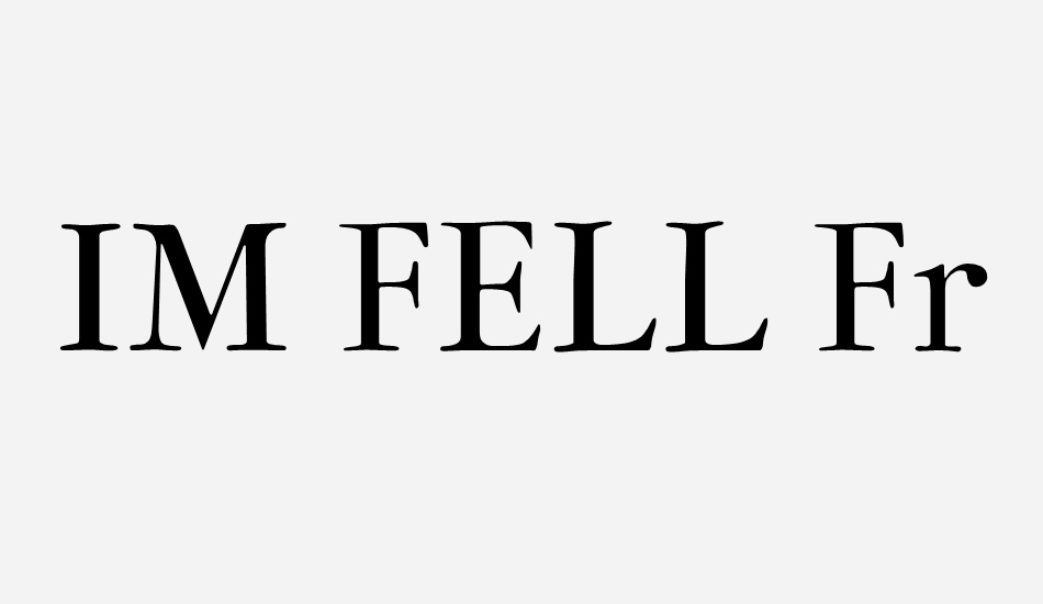 IM FELL French Canon font big