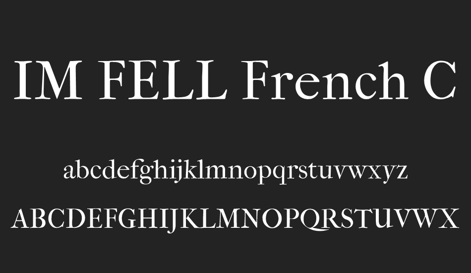 IM FELL French Canon font