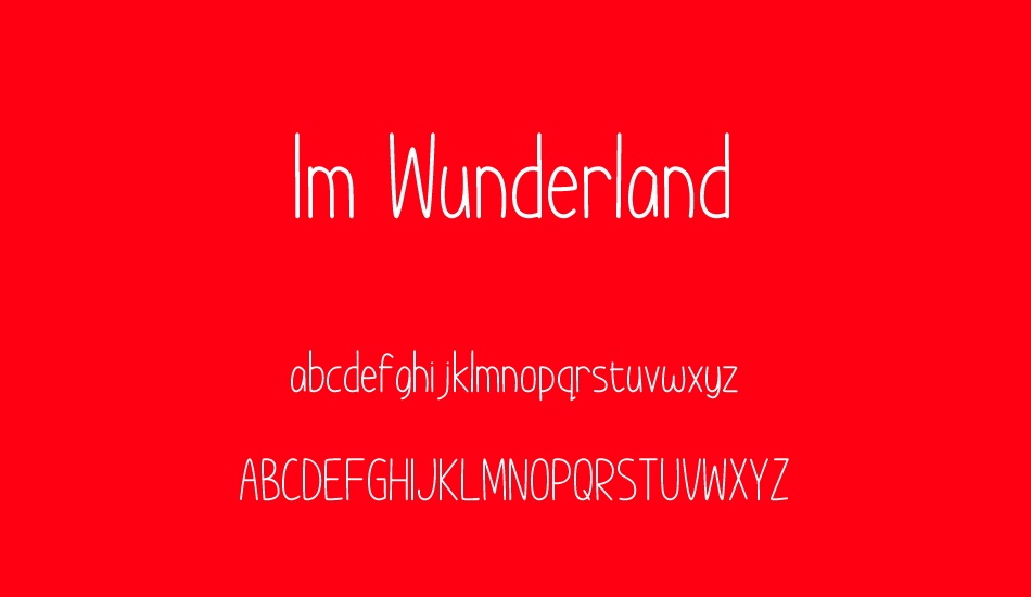 Im Wunderland font