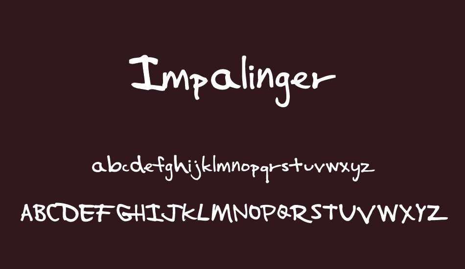 Impalinger font