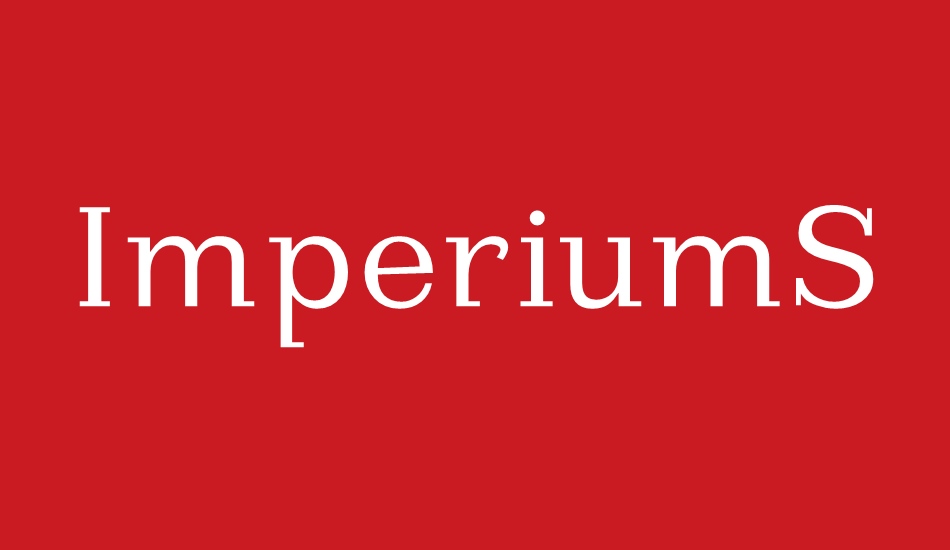 ImperiumSerif font big