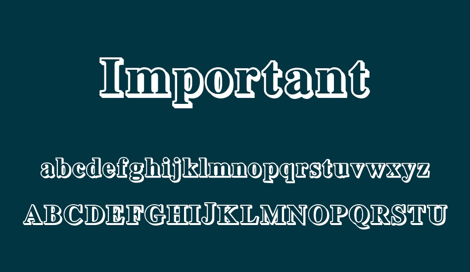 Important font