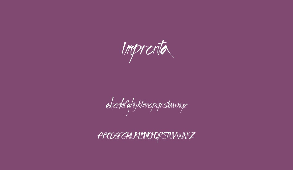 Impronta font