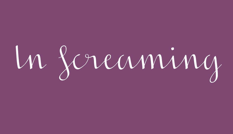 In Screaming Color font big