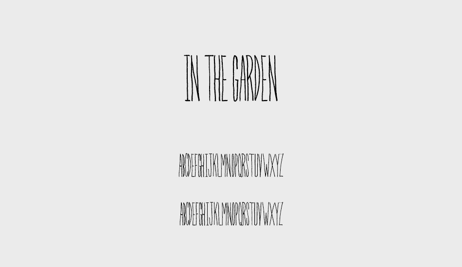 In The Garden font