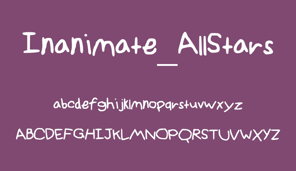 Inanimate_AllStars font