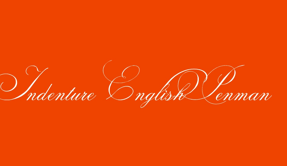 Indenture English Penman Demo font big