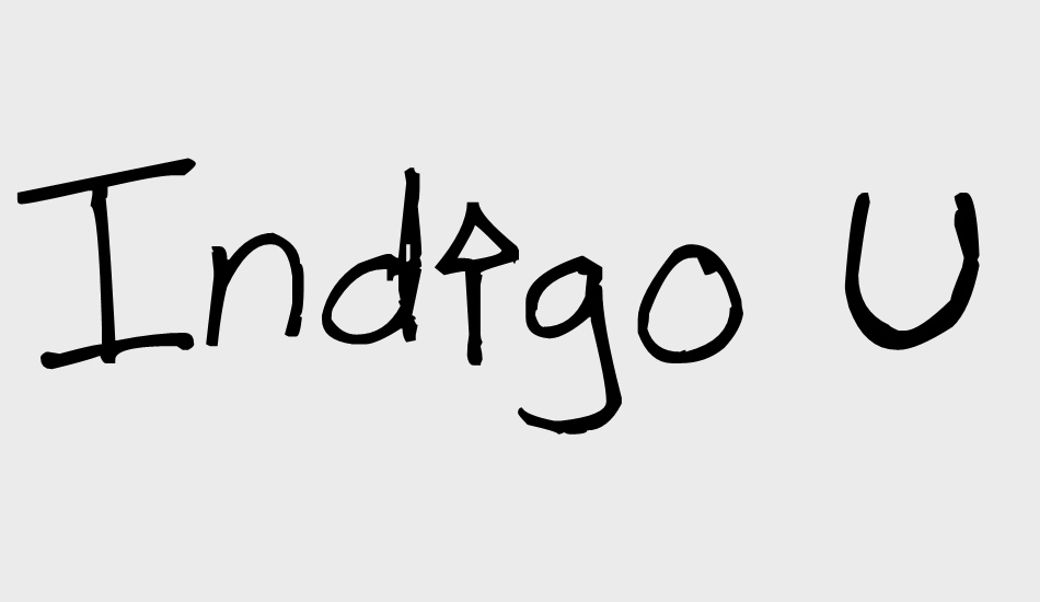 Indigo Unicor font big