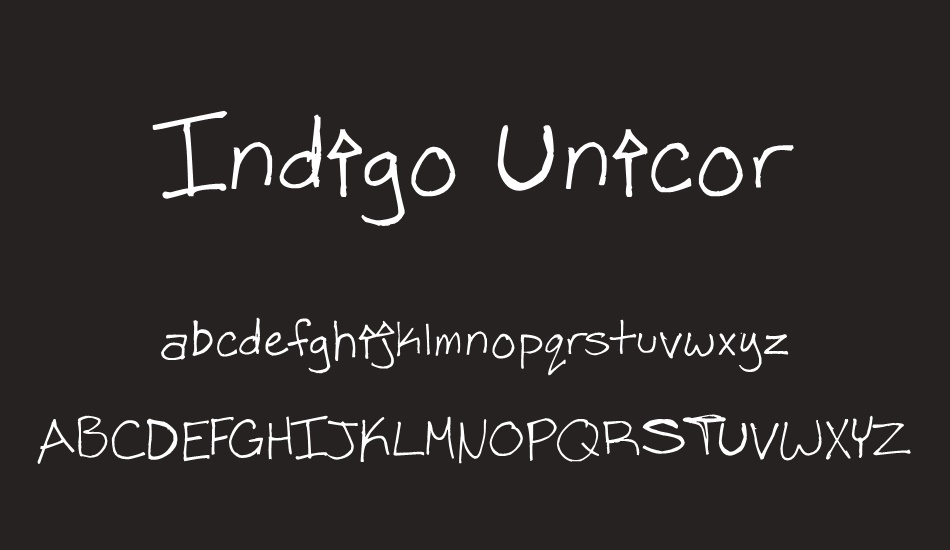 Indigo Unicor font