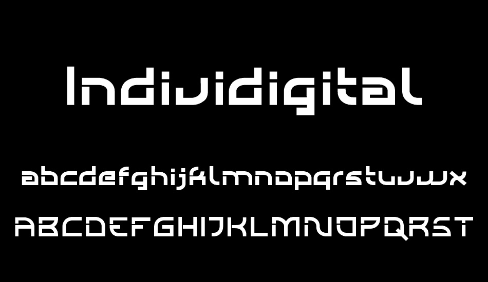 Individigital font