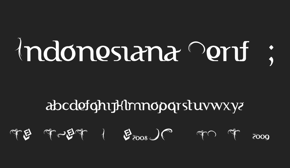 Indonesiana Serif Free ;) font