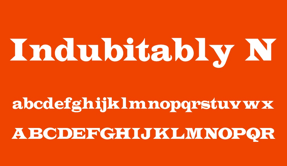 Indubitably NF font