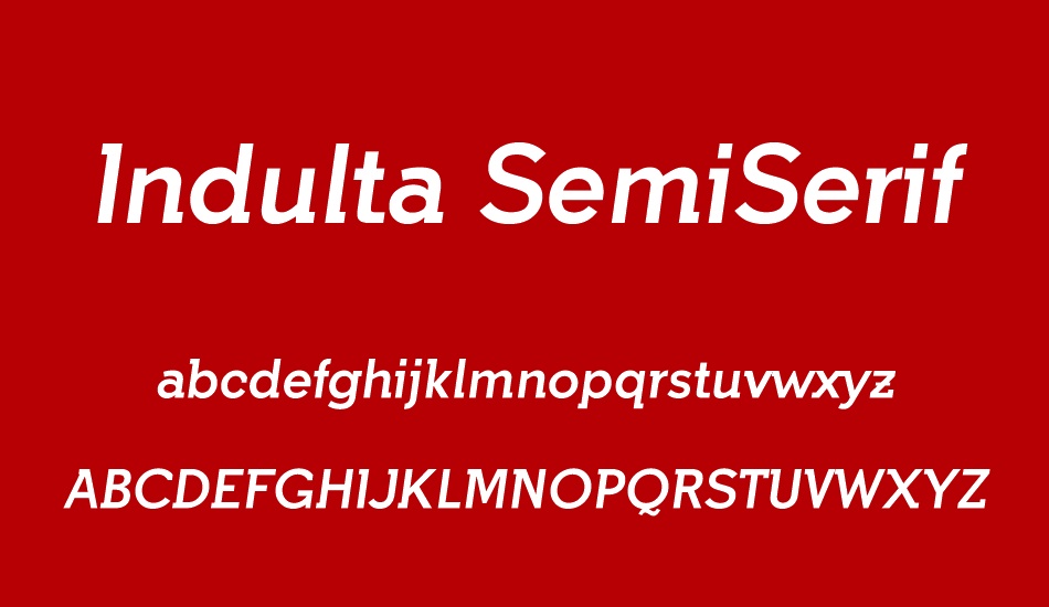 Indulta SemiSerif font