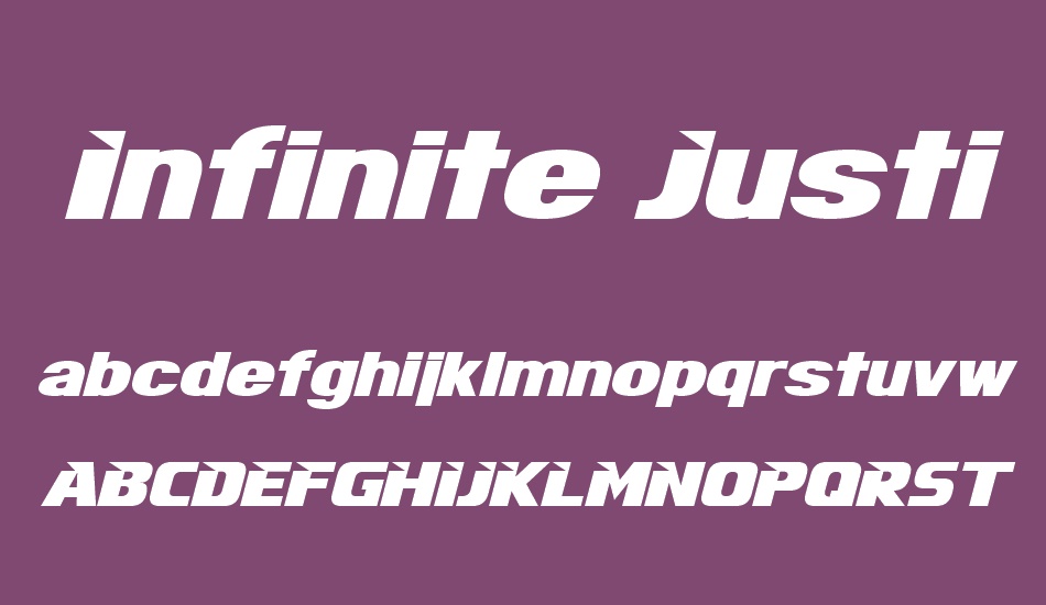 Infinite Justice font