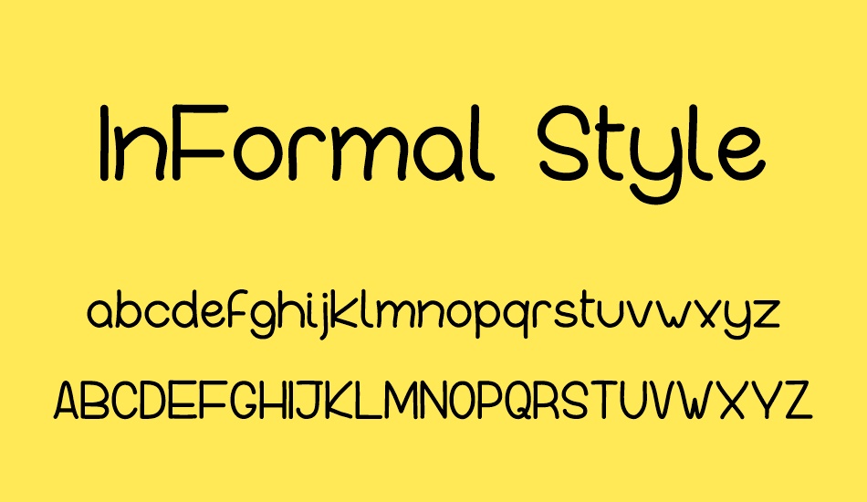 InFormal Style Regular font