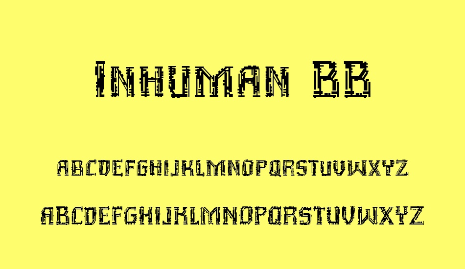 Inhuman BB font