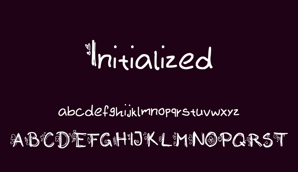 Initialized font