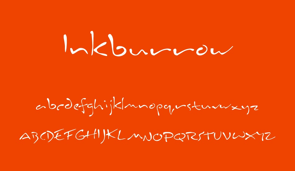 Inkburrow font