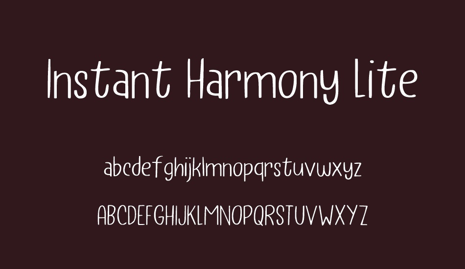 Instant Harmony Lite DEMO font