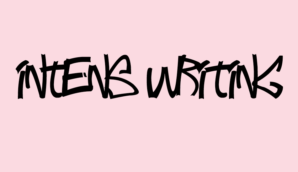 Intens writings font big