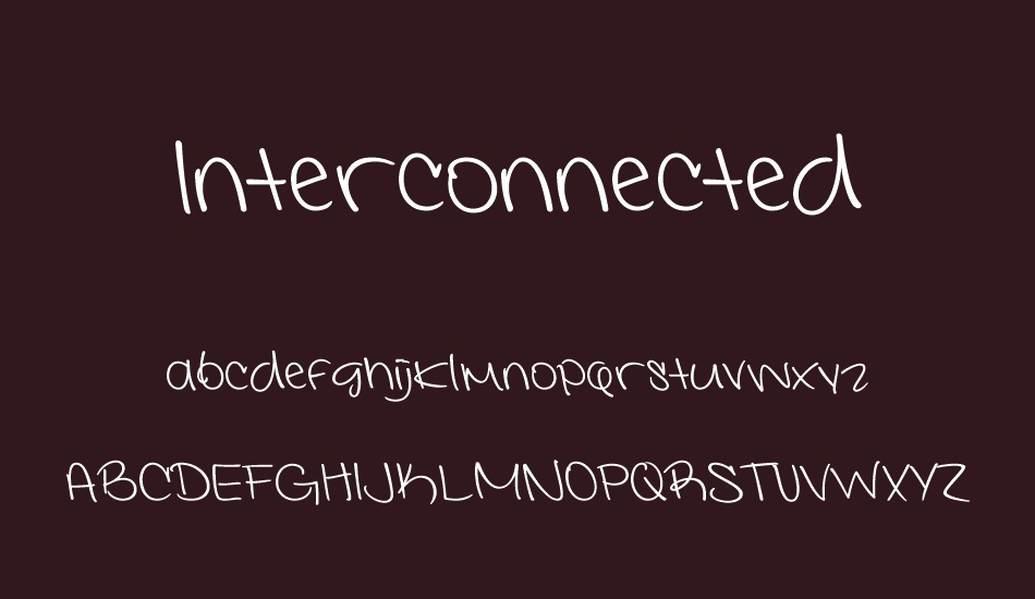 Interconnected Demo font