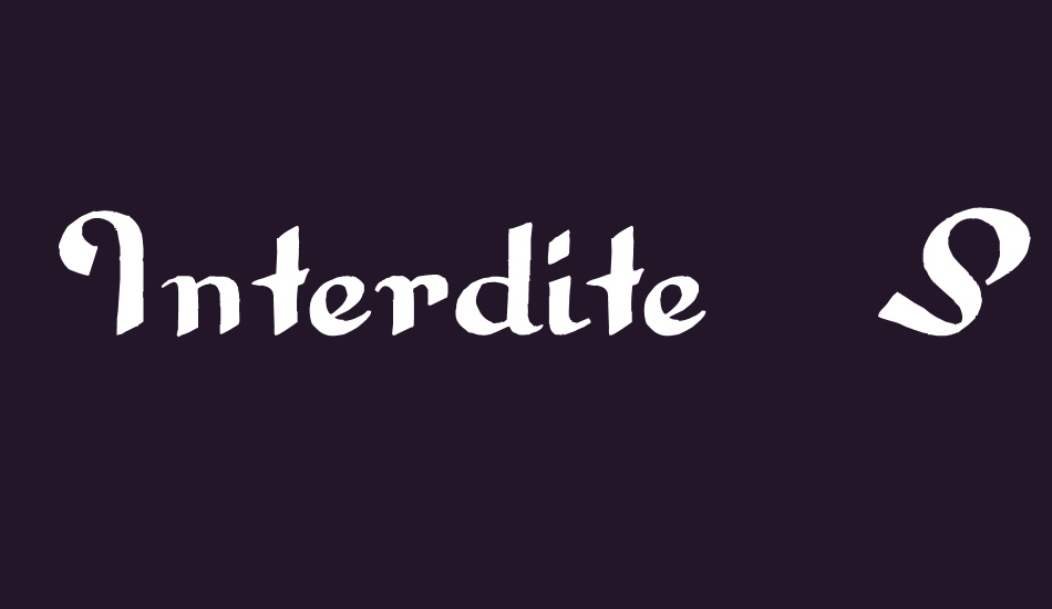 Interdite Script font big