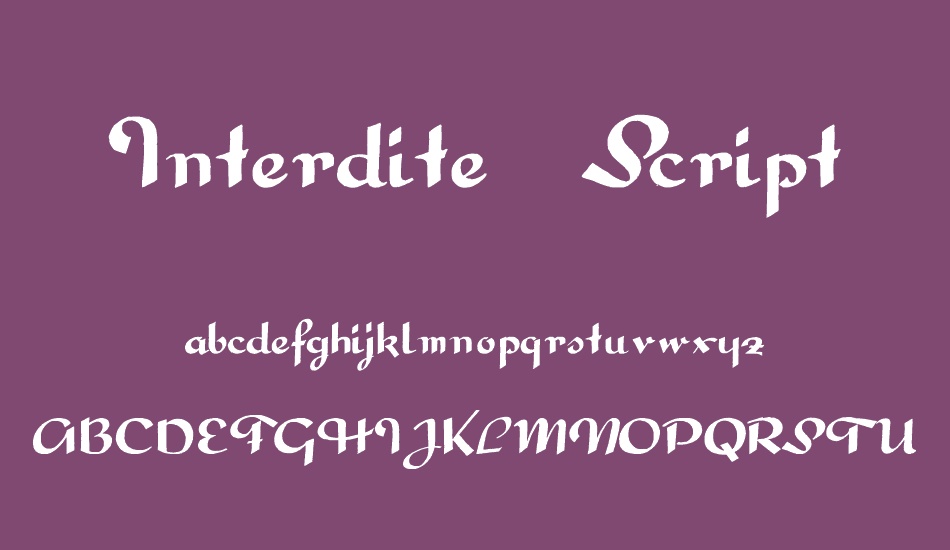 Interdite Script font