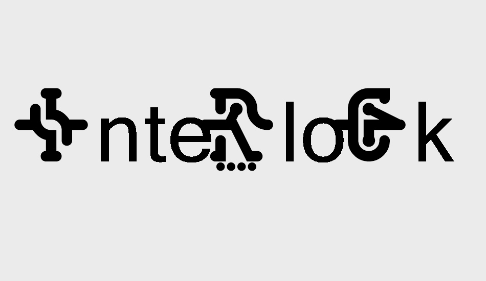 Interlock font big