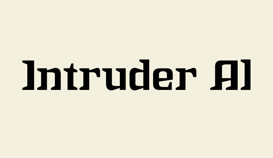 Intruder Alert font big