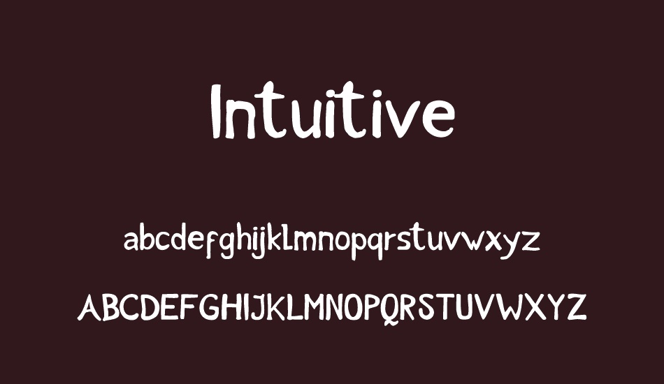 Intuitive font