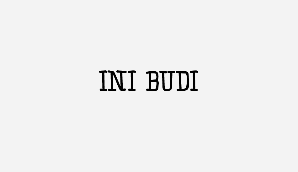 INI BUDI font big